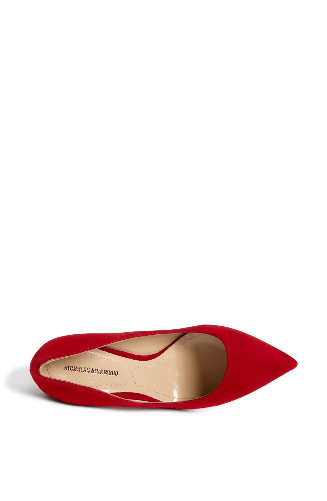 Suede Mirror Heel Pump, Alternate, color, BEET RED