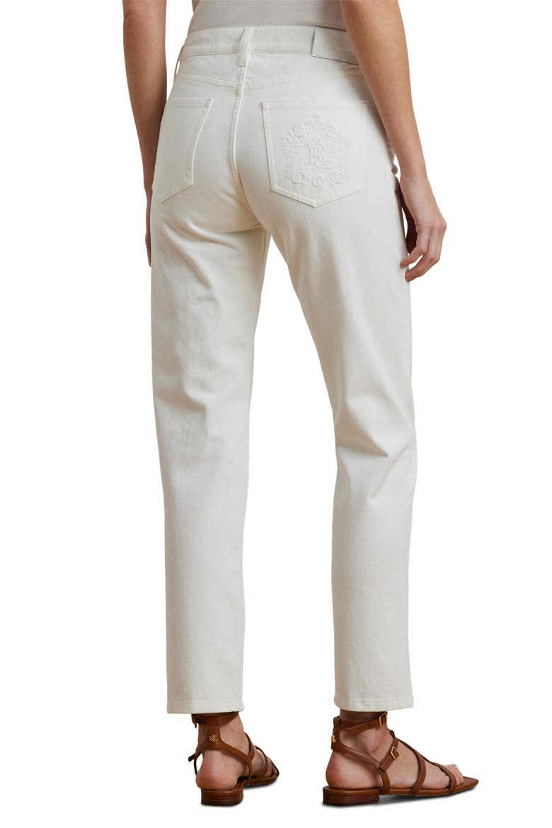 Relaxed Tapered Ankle Jeans, Alternate, color, WHITE WSH