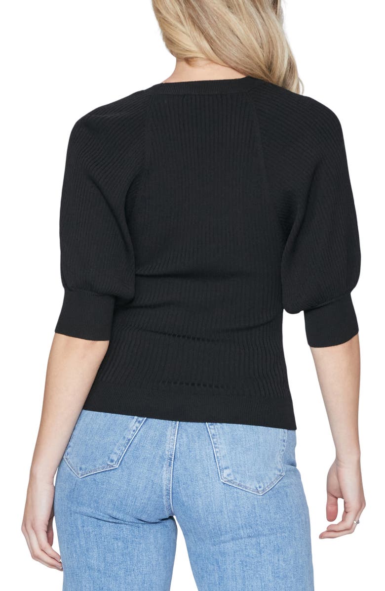 PAIGE Eponine Puff Sleeve Sweater, Alternate, color, Black