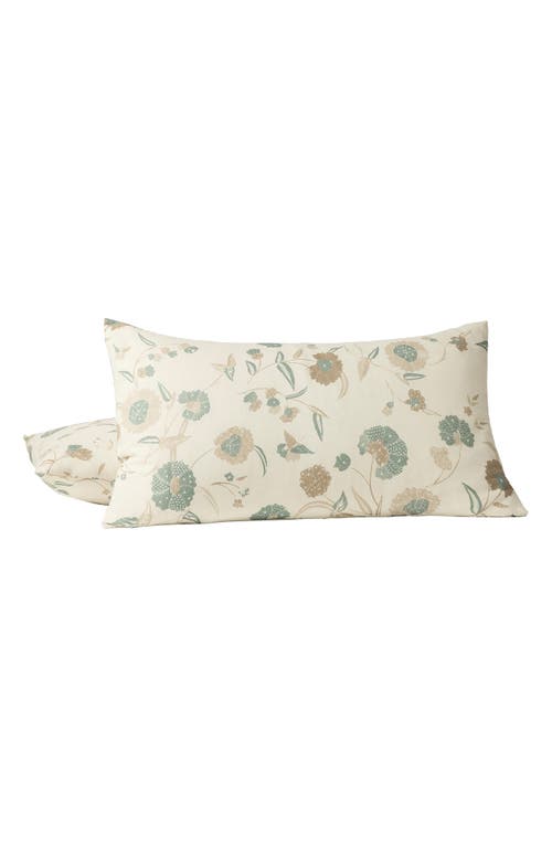 Coyuchi Aurora Floral Print Sham In Sand