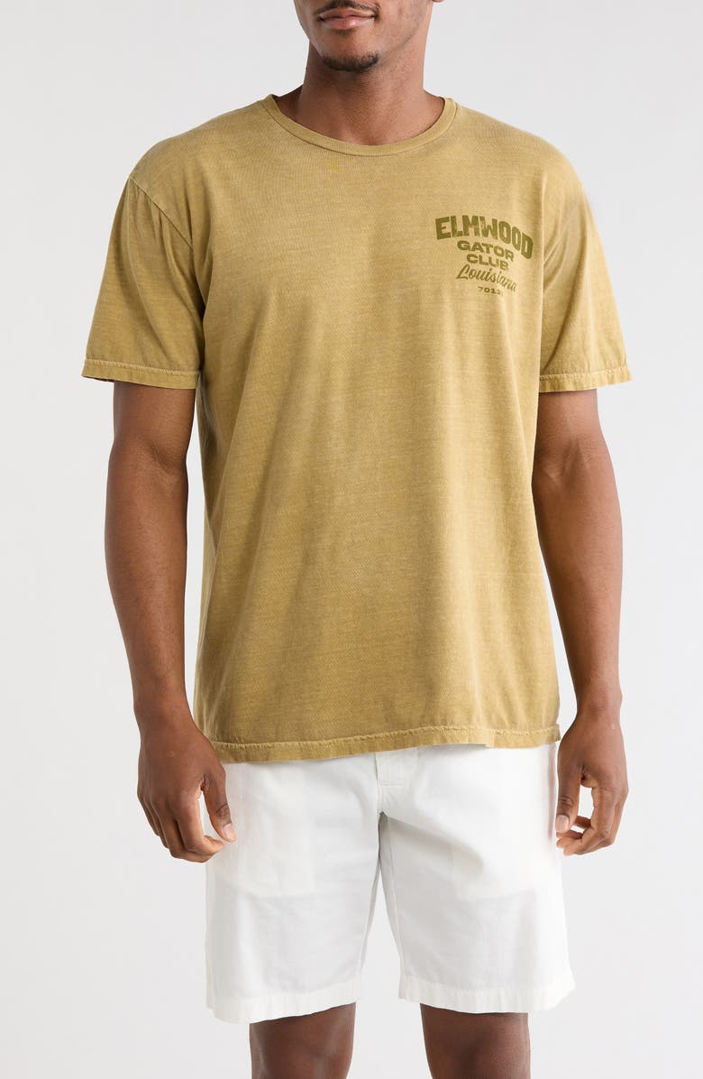 Goodie Two Sleeves Elmwood Gator Club Louisiana Graphic T-Shirt, Main, color, Brown
