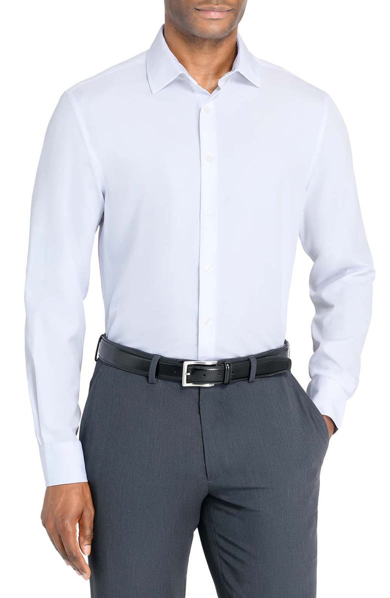 W.R.K Slim Fit Solid Performance Dress Shirt, Main, color, 