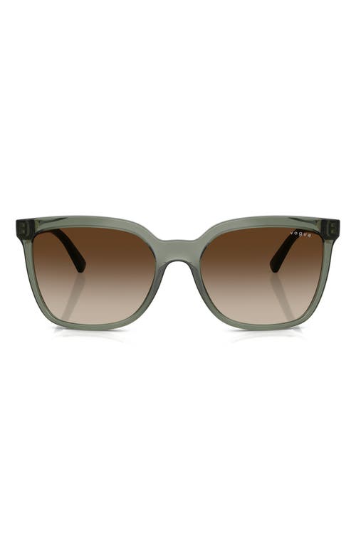 Vogue 55mm Polarized Gradient Square Sunglasses
