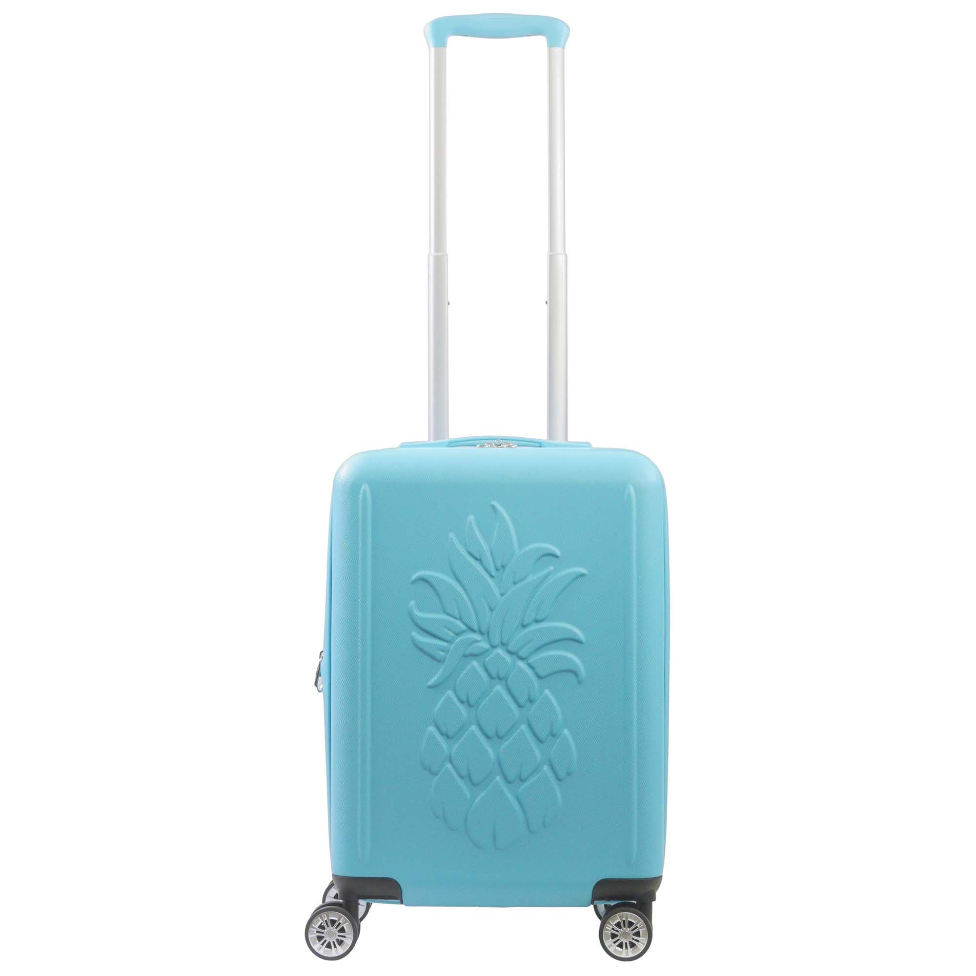 Tommy Bahama 21.5" Carry-On Hardside Spinner Luggage with 3D Pineapple, Alternate, color, Blue