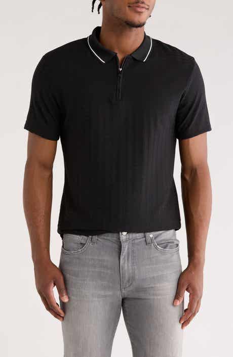 Cactus Man Zip Short Sleeve Polo