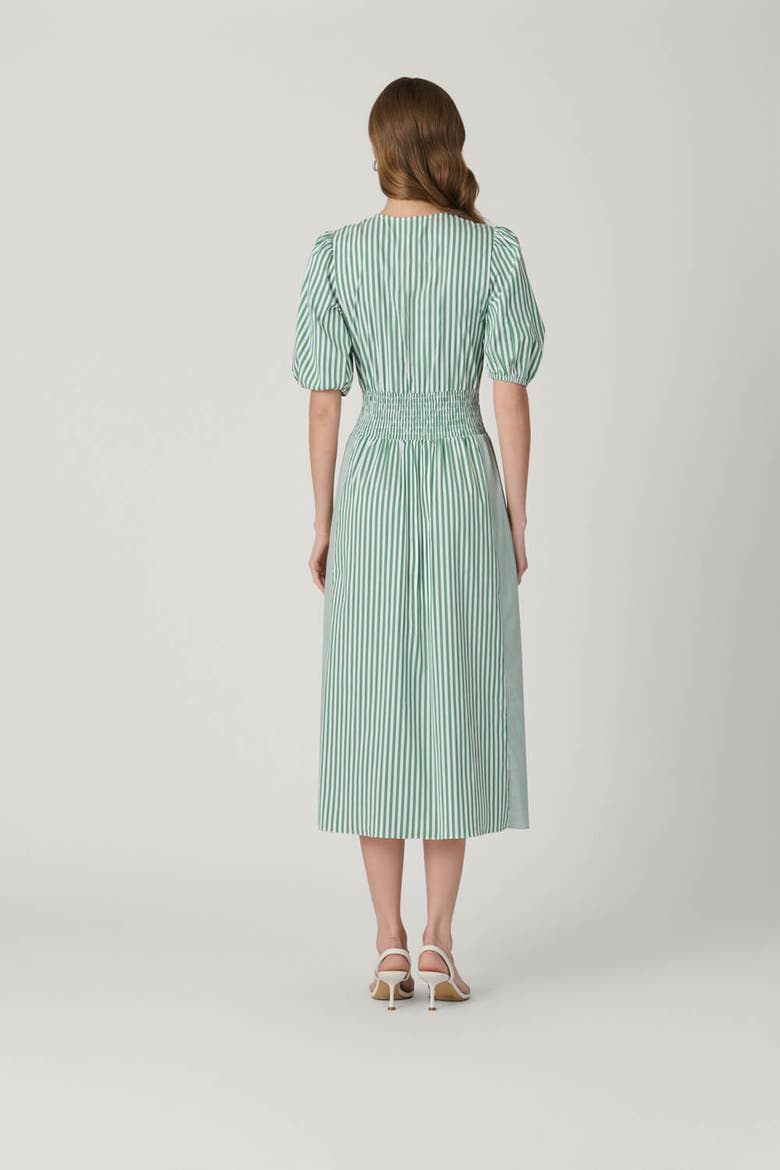 Margaret Pinstripe Dress, Alternate, color, Pistachio