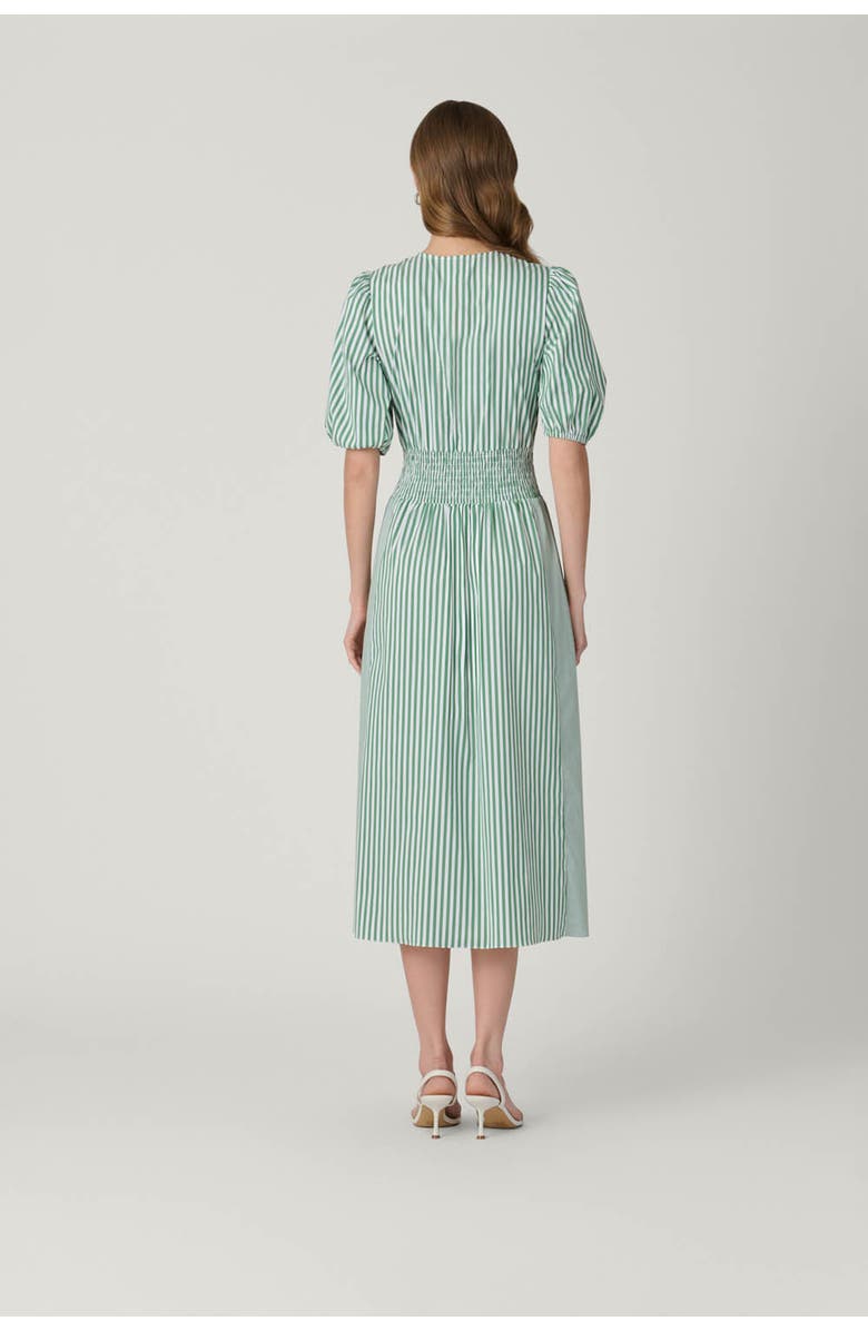 Shoshanna Margaret Pinstripe Dress, Alternate, color, Pistachio