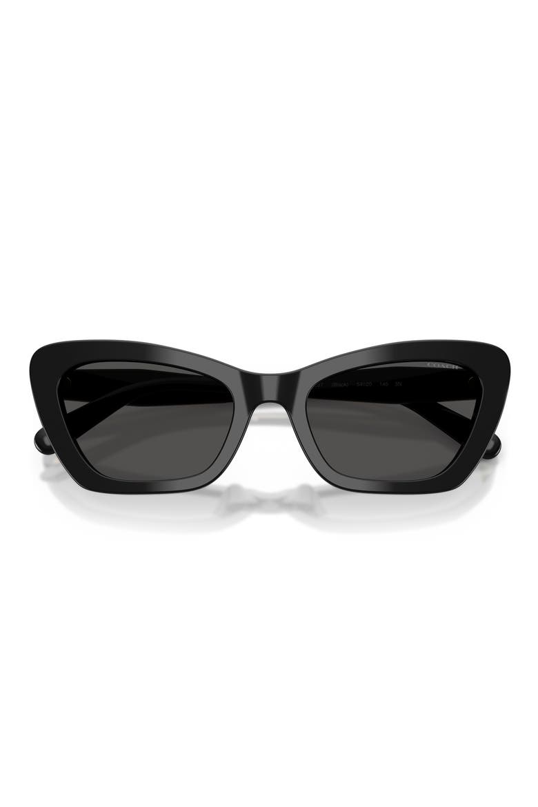 54mm Cat Eye Sunglasses, Alternate, color, BLACK / GREY SOLID