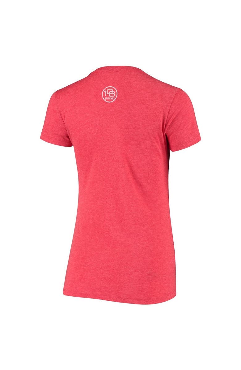 108 STITCHES Women's Red Mariachis de Nuevo México Copa de la Diversion Script Tri-Blend Scoop Neck T-Shirt, Alternate, color, Red