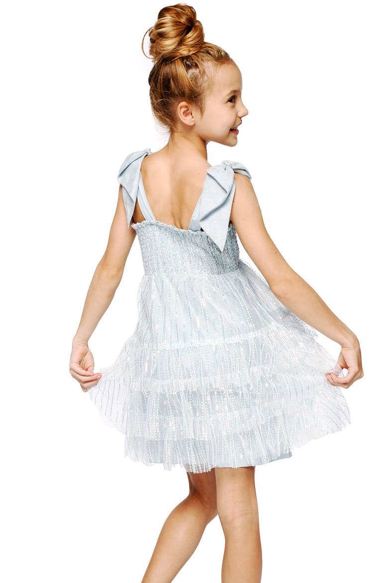 Kids' Tiered Sequin Party Dress, Alternate, color, BLUE MULTI