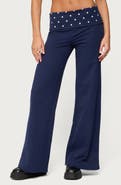 EDIKTED Reeva Polka Dot Foldover Pants