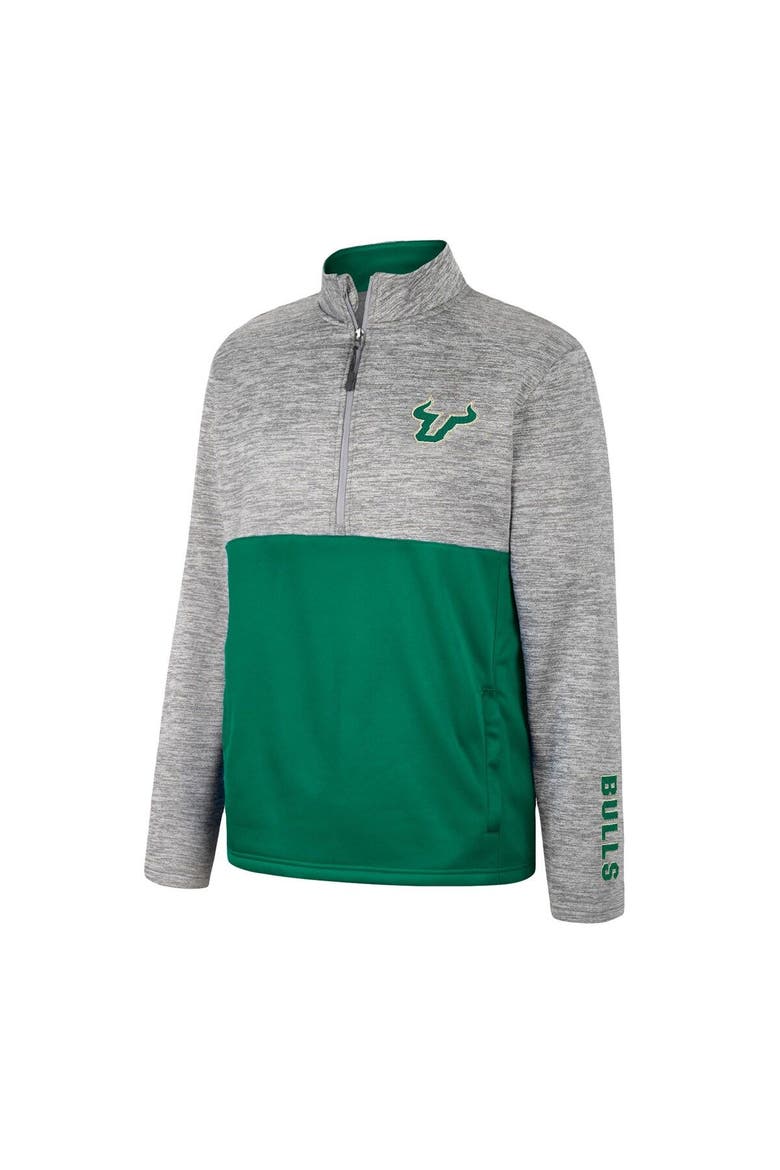 Men's Colosseum Gray South Florida Bulls John Half-Zip Jacket, Alternate, color, Gray