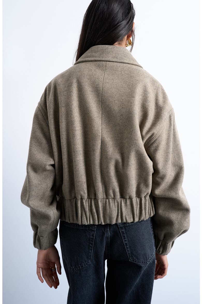 Crop Bomber Jacket, Alternate, color, BEIGE