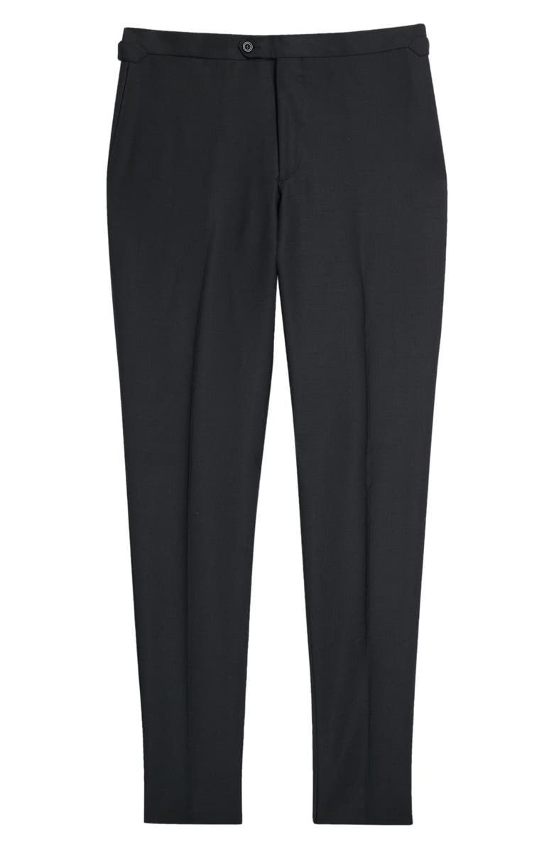 Thom Sweeney Tailored Wool Blend Tuxedo Trousers, Alternate, color, 5356 - Midnight