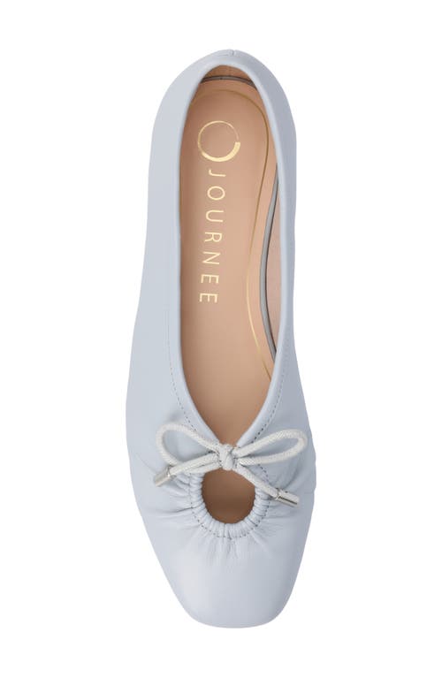 Journee Collection Callee Keyhole Square Toe Flat In Light Blue