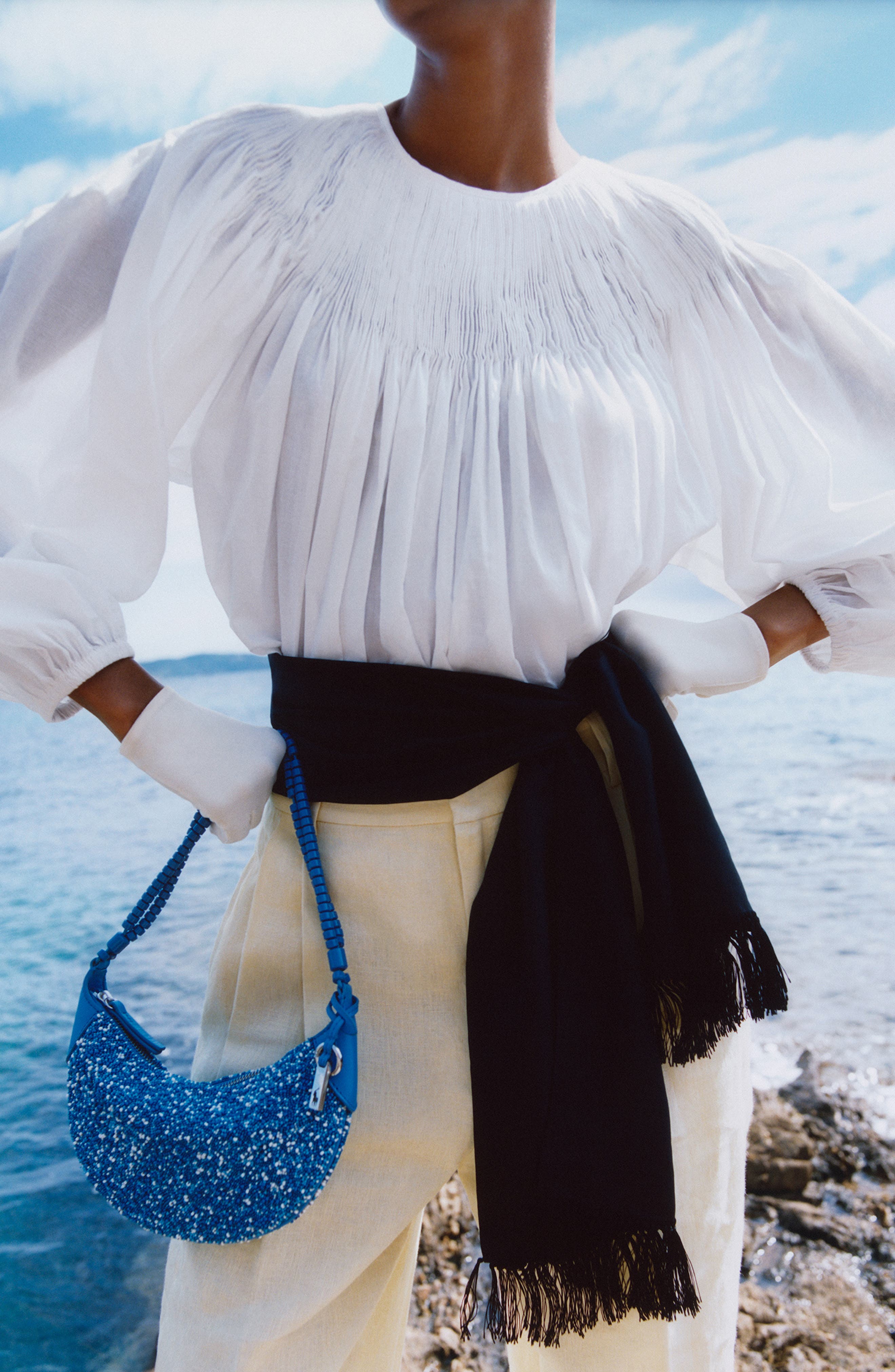 Polo Ralph Lauren Mini Beaded Shoulder Bag, Alternate, color, Pool Blue