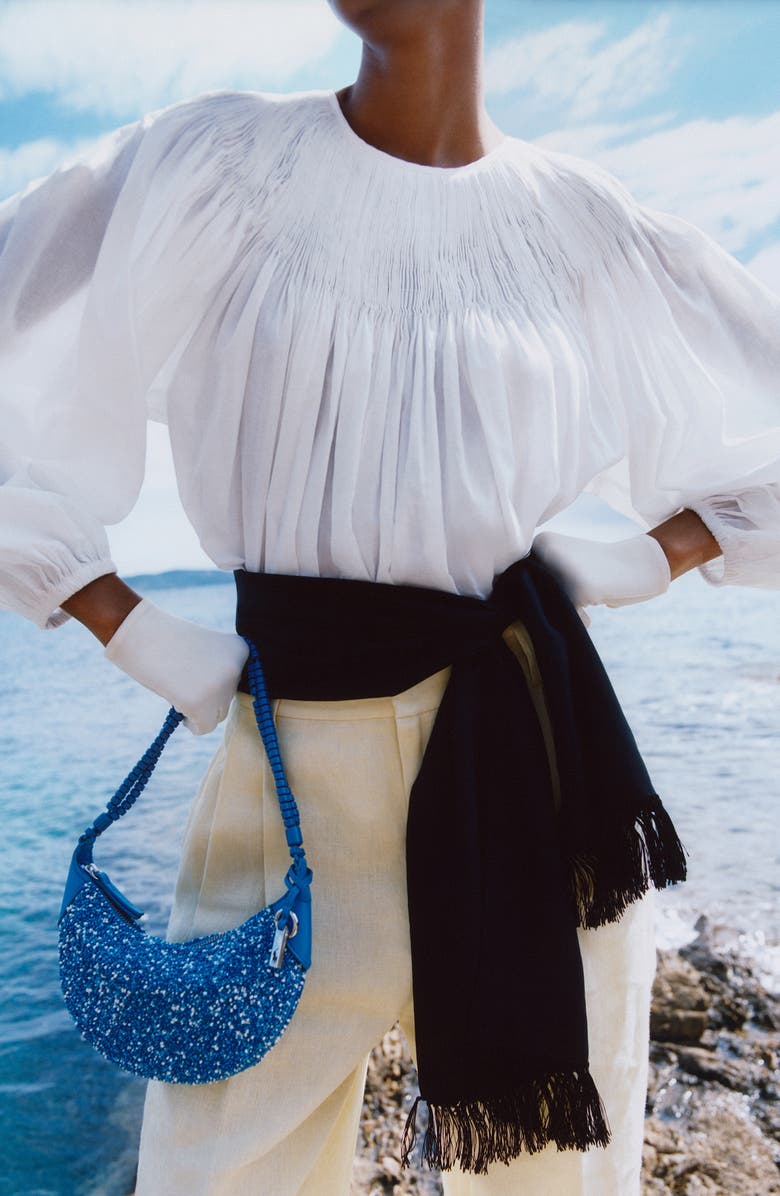 Polo Ralph Lauren Mini Beaded Shoulder Bag, Alternate, color, Pool Blue