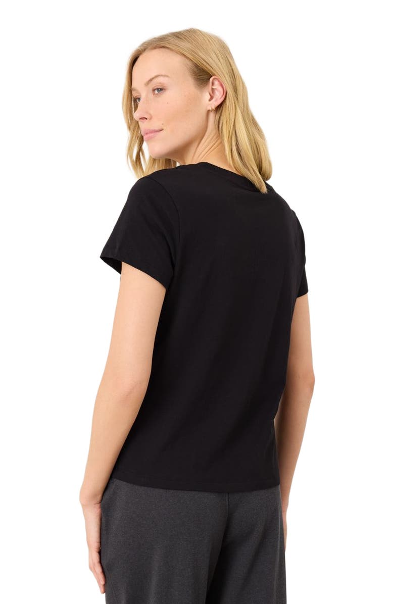 Pact Organic Cotton Softspun Essential V-Neck Tee, Alternate, color, Black