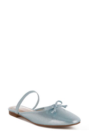 Rag & Co Opalia Shimmer Mule In Baby Blue