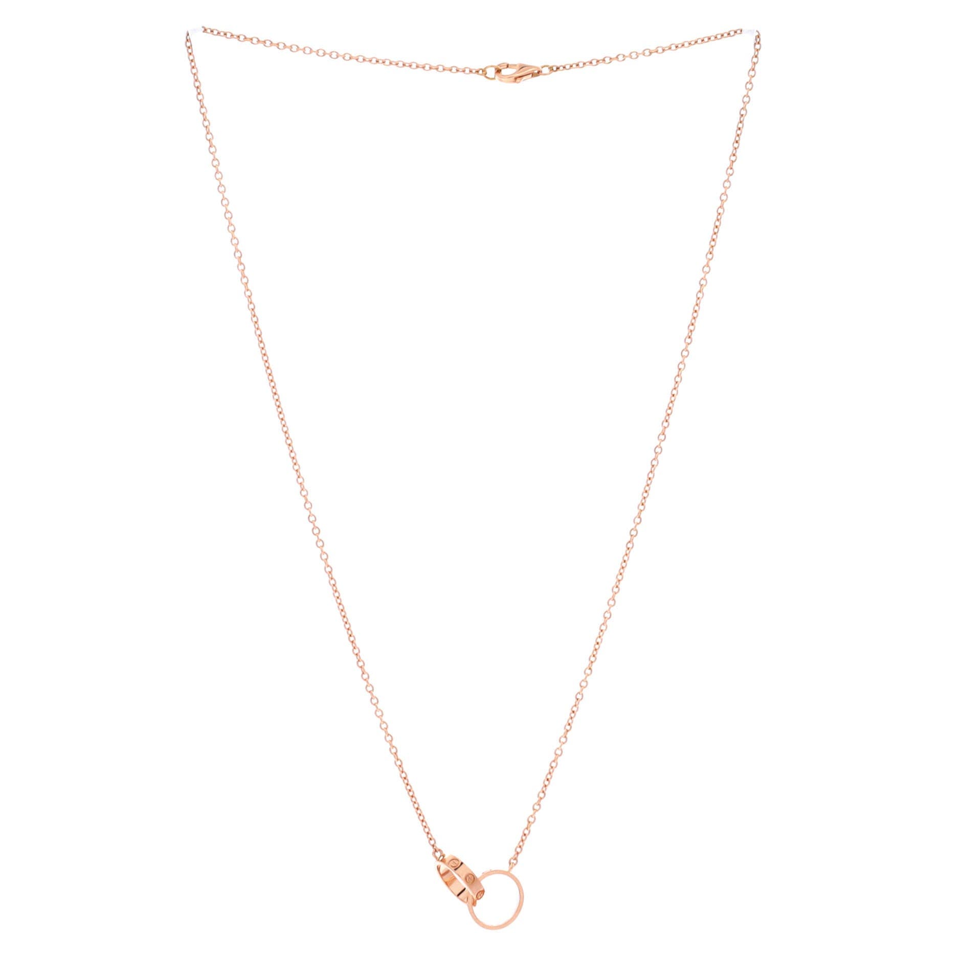 Love Interlocking Necklace 18K Rose Gold, Alternate, color, Metallic Gold