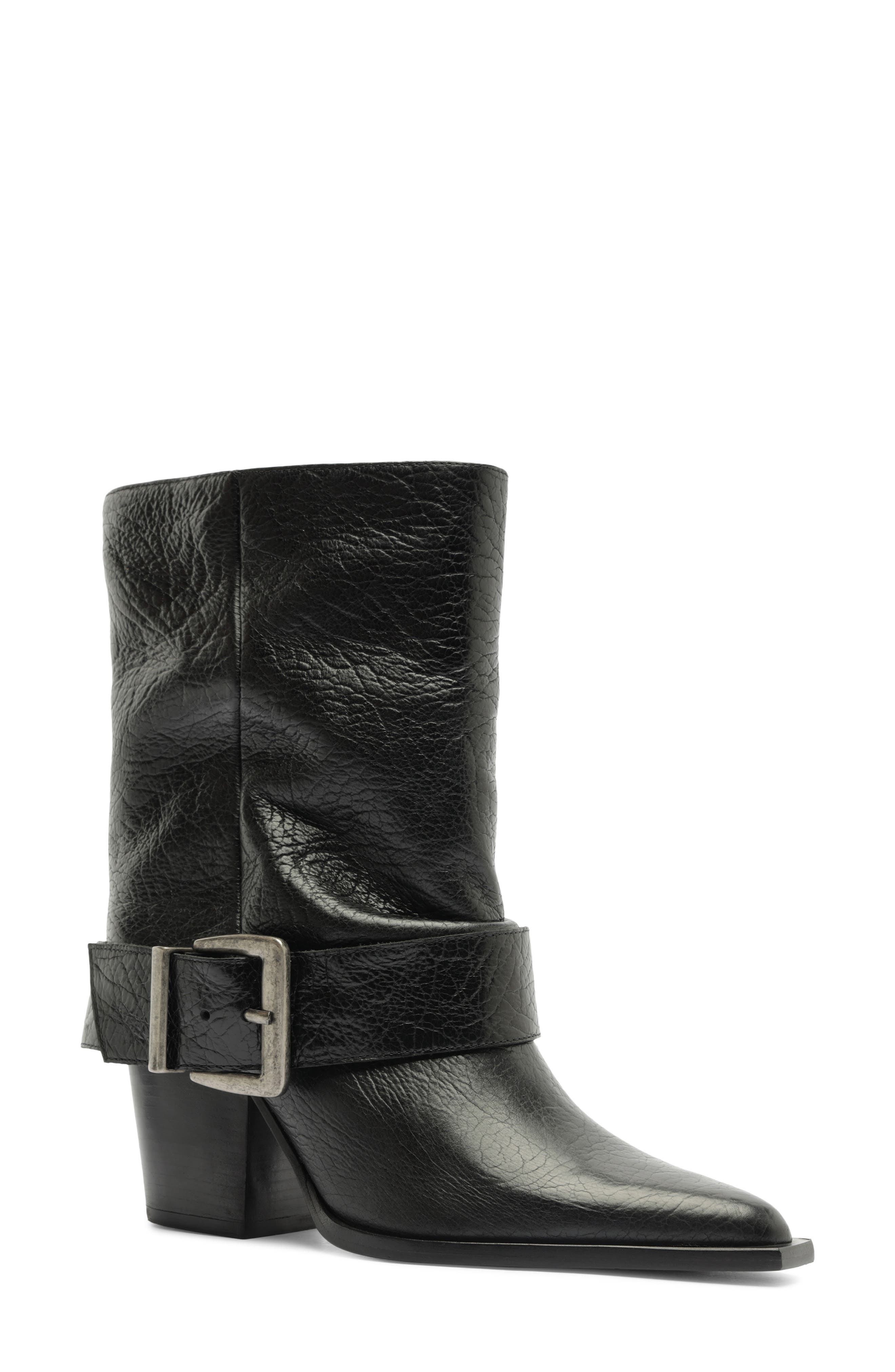 Parker Leather Boot, Main, color, BLACK