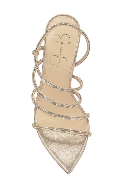 Jessica Simpson Vioreena Pointed Toe Slingback Sandal In Gold