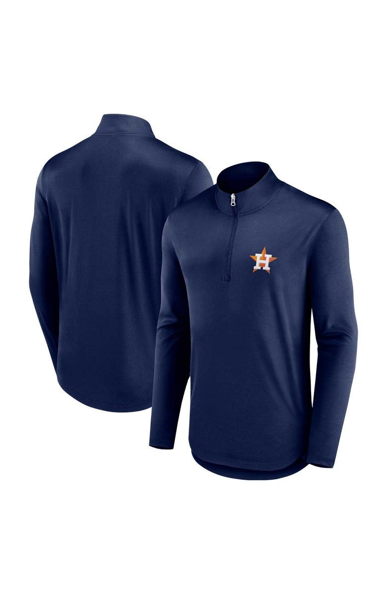 FANATICS Men's Fanatics Branded Navy Houston Astros Quarterback Quarter-Zip Top, Main, color, 