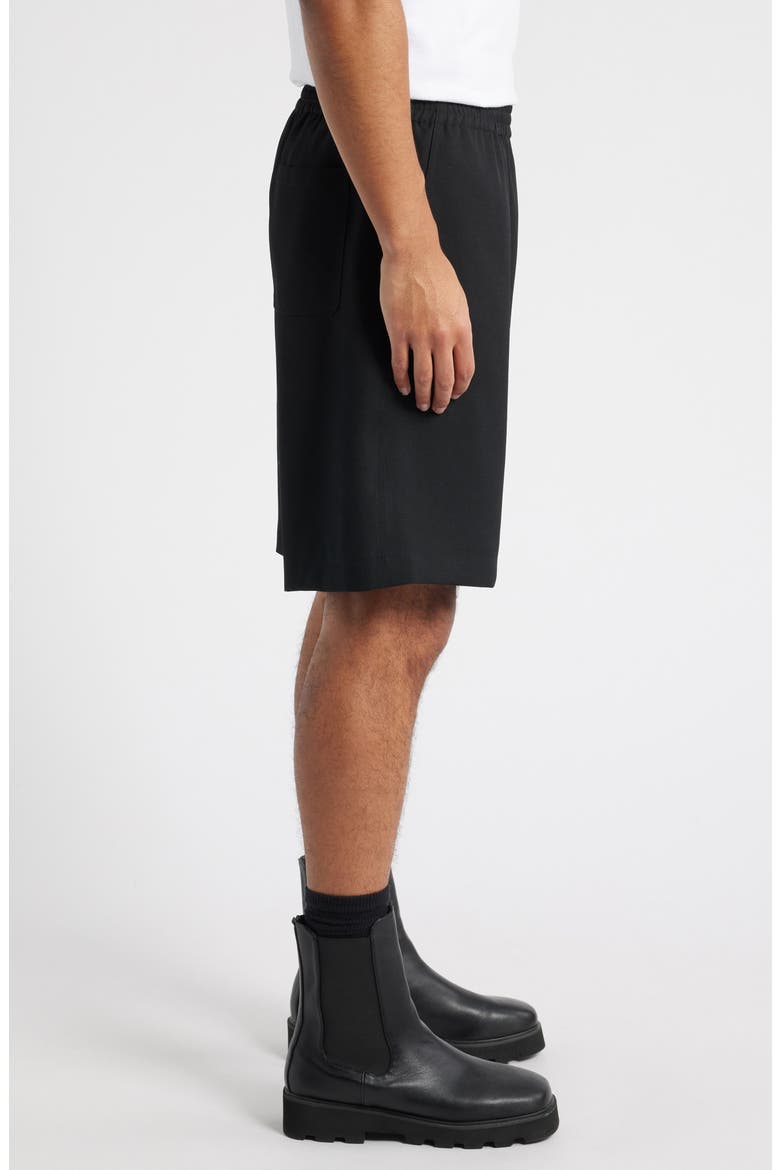 Relaxed Wool Shorts, Alternate, color, BLACK