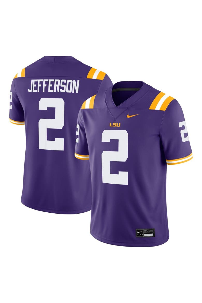 Men's Nike Justin Jefferson Purple LSU Tigers Alumni Game Jersey, Main, color, Purple