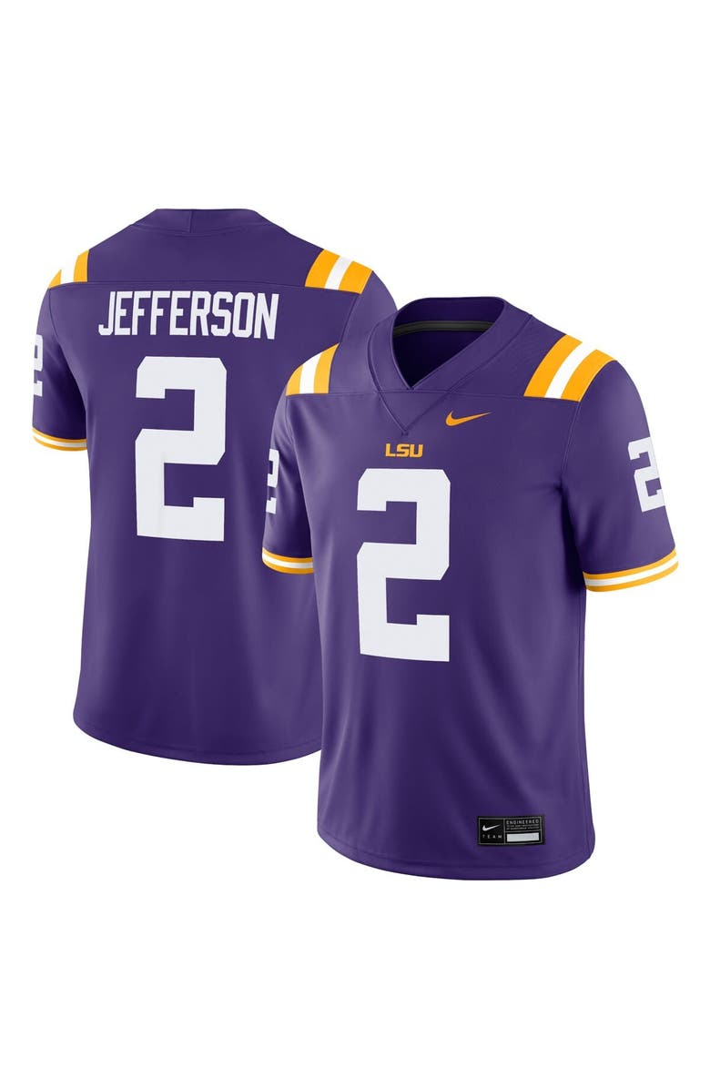 Nike Men's Nike Justin Jefferson Purple LSU Tigers Alumni Game Jersey, Main, color, Purple