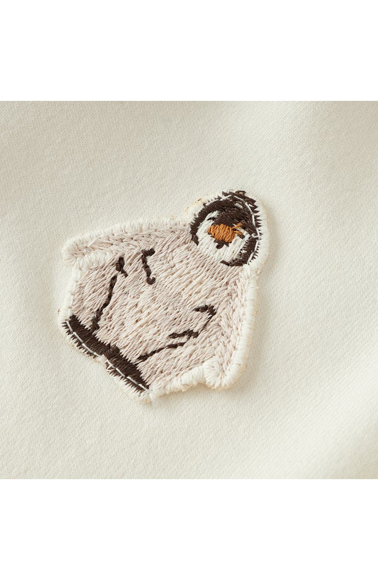 Milkbarn Brushed Zipper Pajama, Alternate, color, White