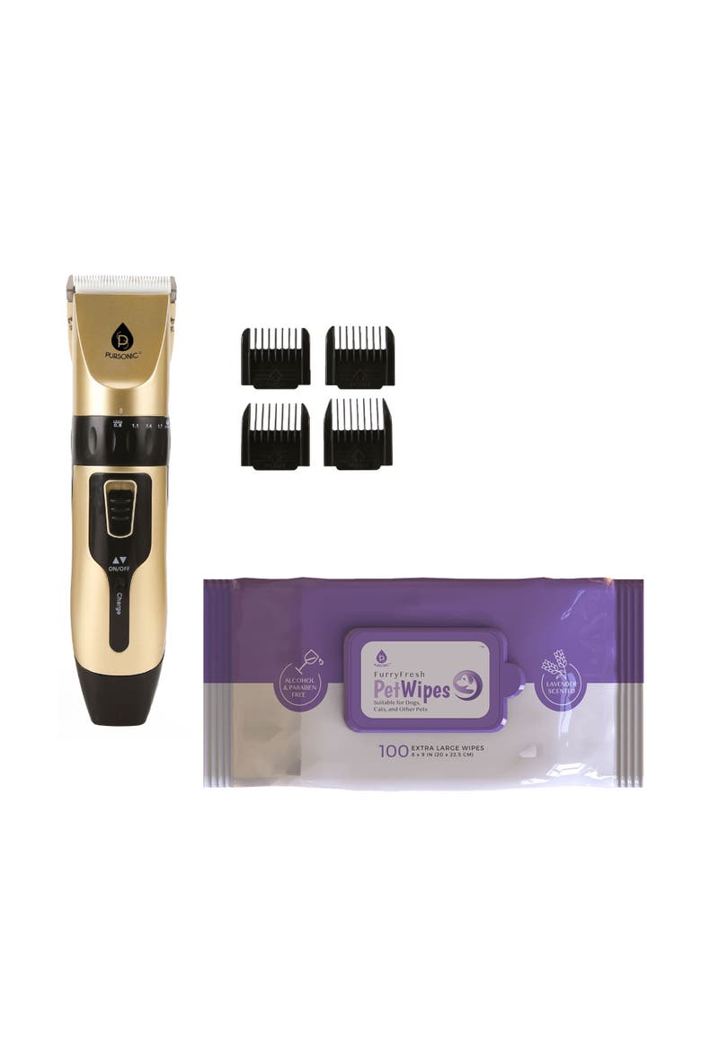 Pet Wipes & Pet Hair Trimmer Grooming Kit, Main, color, Multicolor