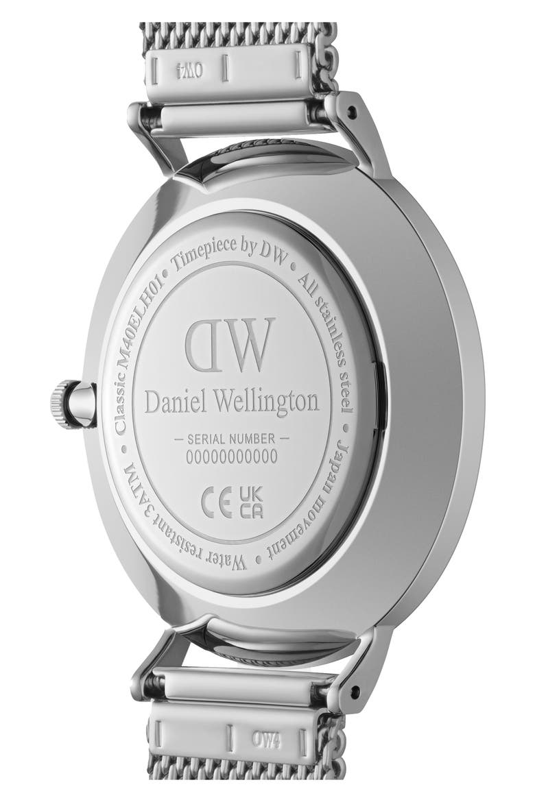 Classic Multi Eye Mesh Strap Watch, 40mm, Alternate, color, SILVER