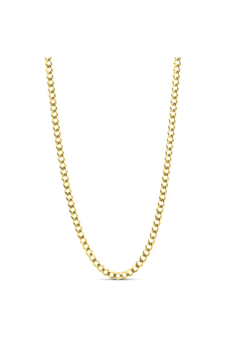 Mens Solid 14k Gold 22" Curb Chain With Lobster Clasp 8.5 grams 3mm, Main, color, 14k Yellow Gold