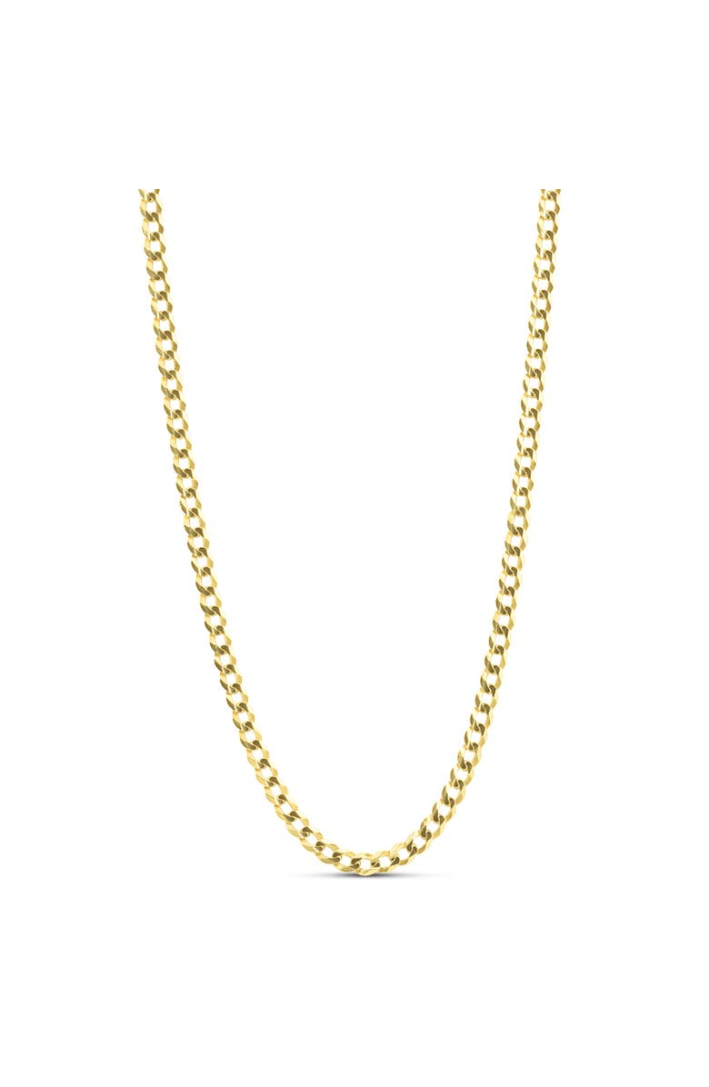 Bliss Diamond Mens Solid 14k Gold 22" Curb Chain With Lobster Clasp 8.5 grams 3mm, Main, color, 14K Yellow Gold