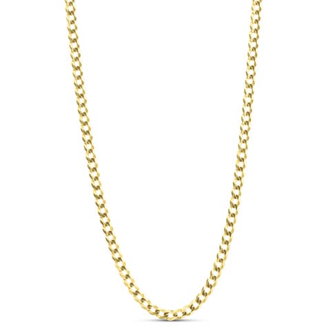 Mens Solid 14k Gold 22" Curb Chain With Lobster Clasp 8.5 grams 3mm