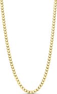 Bliss Diamond Mens Solid 14k Gold 22" Curb Chain With Lobster Clasp 8.5 grams 3mm