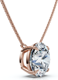 Bliss Diamond 2Ct Round Cut Diamond Solitaire Pendant 14k Gold 18" Women's Necklace Lab Grown