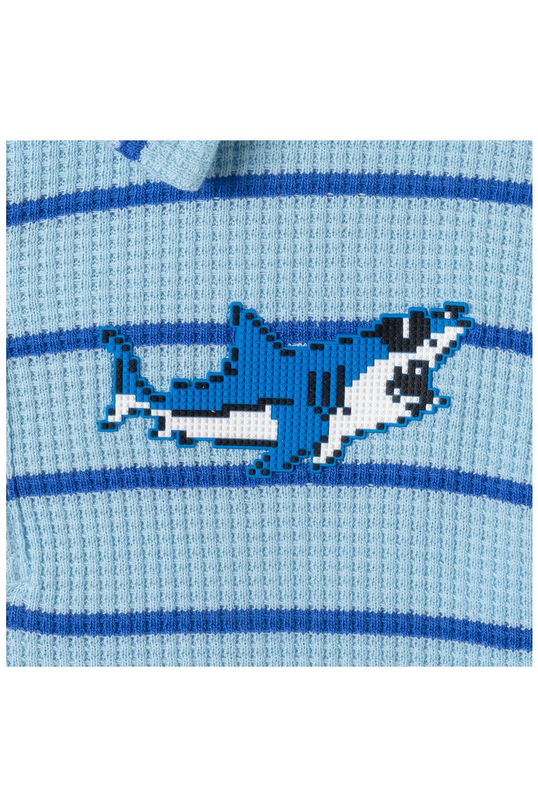 Kids' Waffle Knit Polo & Shorts Set, Alternate, color, LIGHT BLUE STRIPE