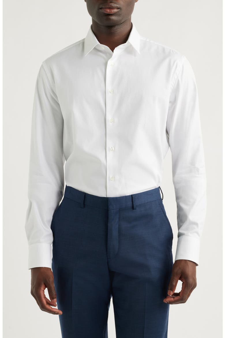 Regular Fit Dress Shirt, Main, color, WHITE