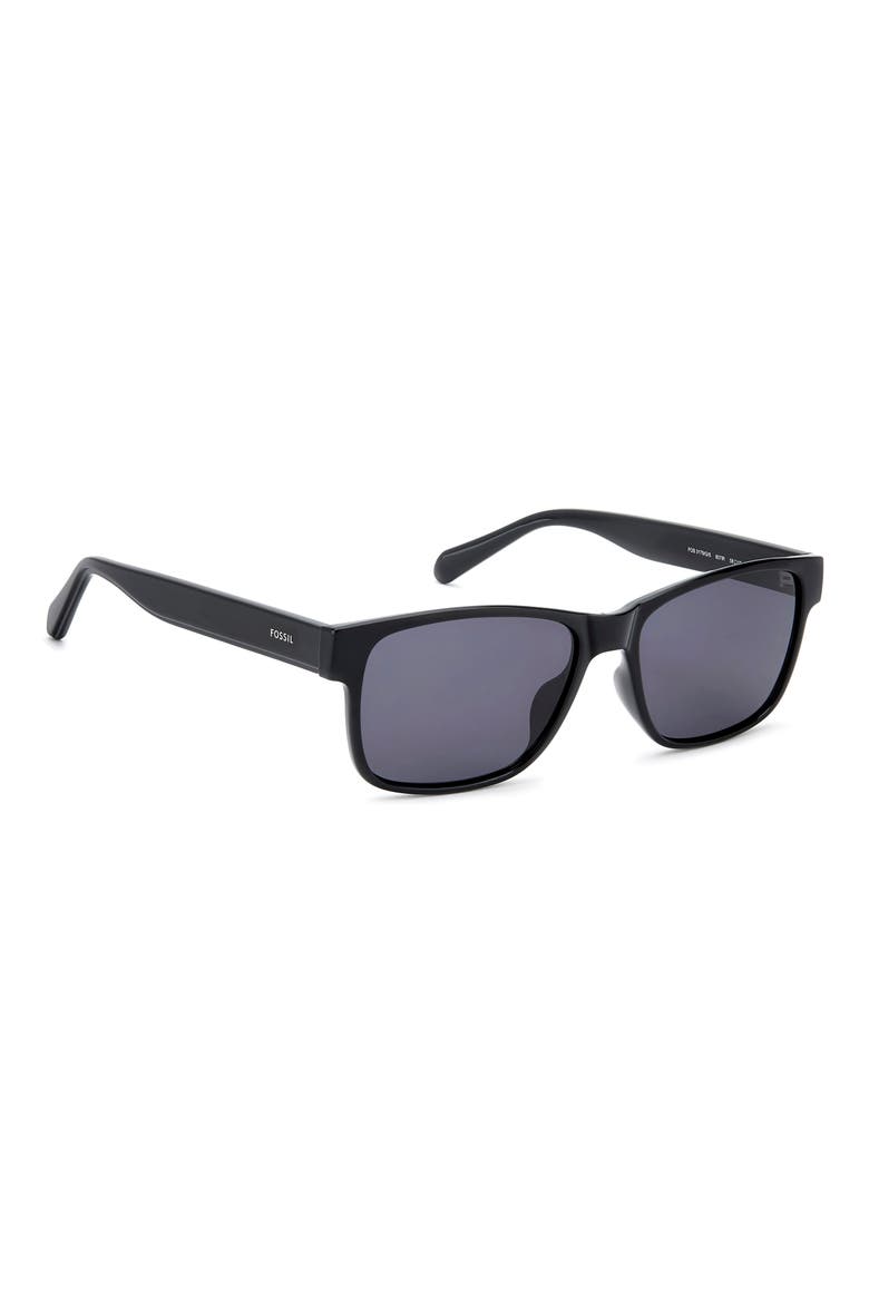 58mm Rectangular Sunglasses, Alternate, color, BLACK/ GREY