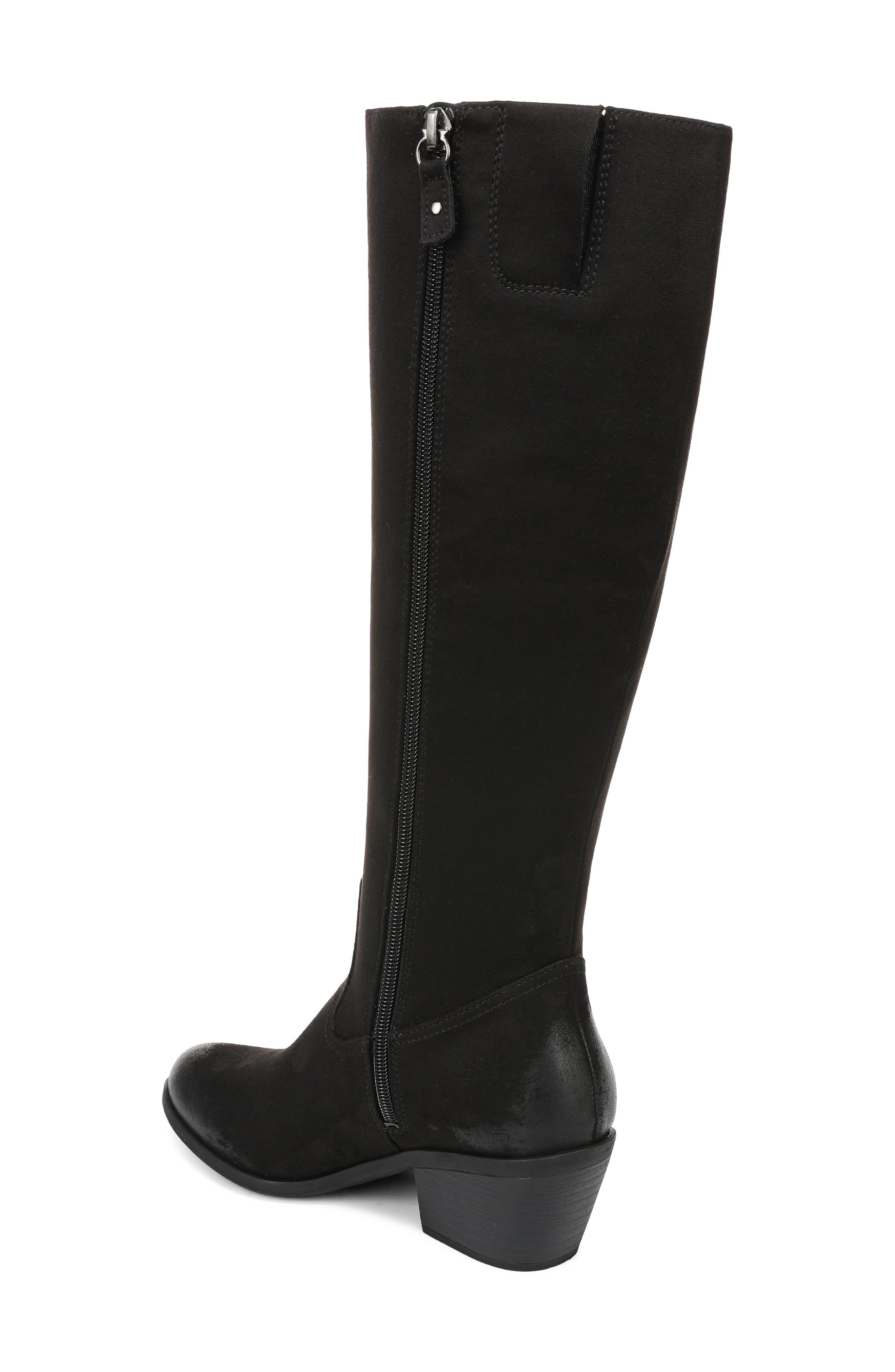 Calista Knee High Boot, Alternate, color, BLACK MICROSUEDE