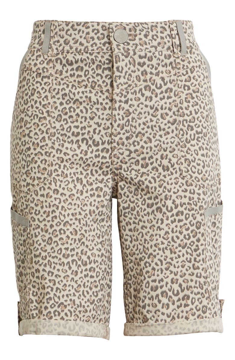 Wit & Wisdom Ab-Solution Leopard Print Cuff Bermuda Shorts, Alternate, color,