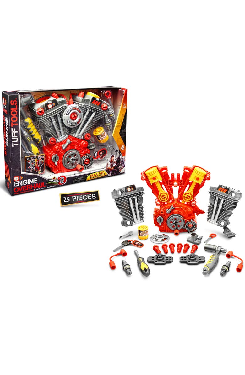 Lanard Tuff Tools 25 Piece Motorcycle Engine Building Set, Alternate, color, Multicolored