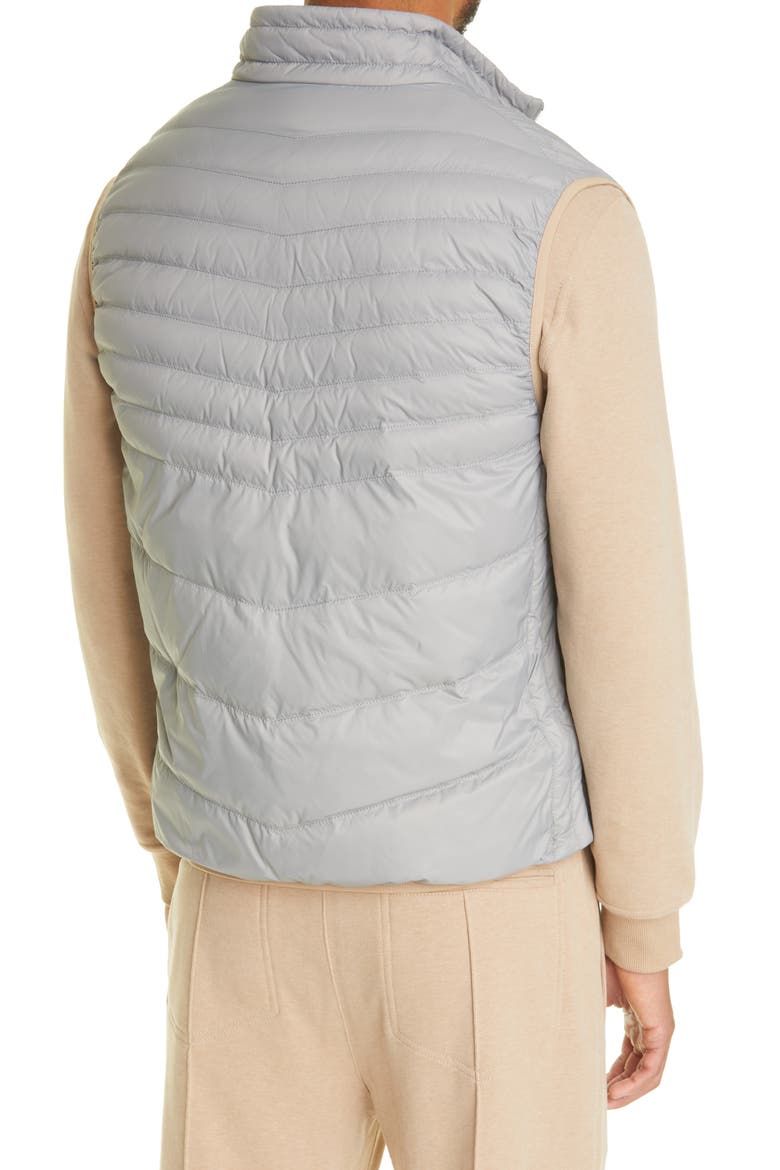 Quilted Down Vest, Alternate, color, GREY