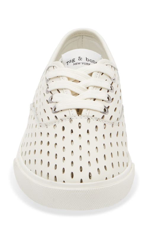 Rag & Bone Billie Perforated Sneaker In Antique White Perforated