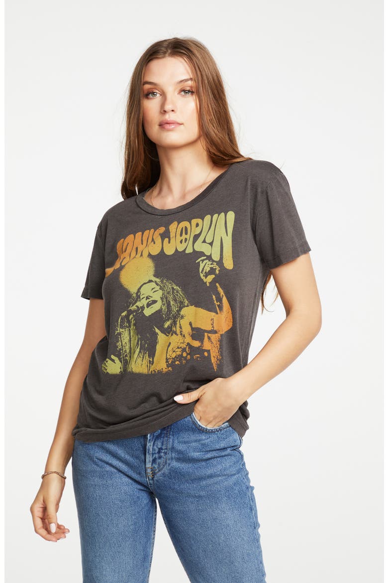 Janis Joplin Graphic Tee, Alternate, color, UNION BLACK