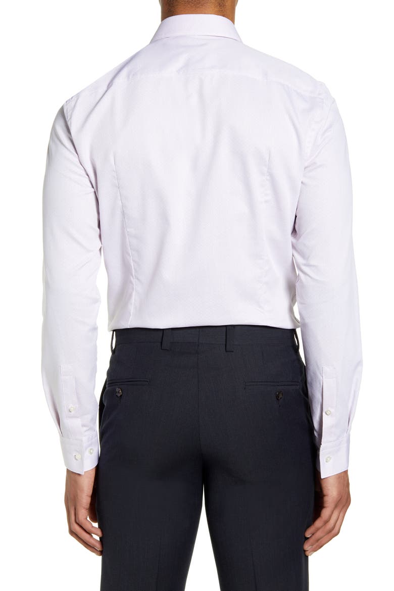Slim Fit Diamond Dress Shirt, Alternate, color, DARK PINK