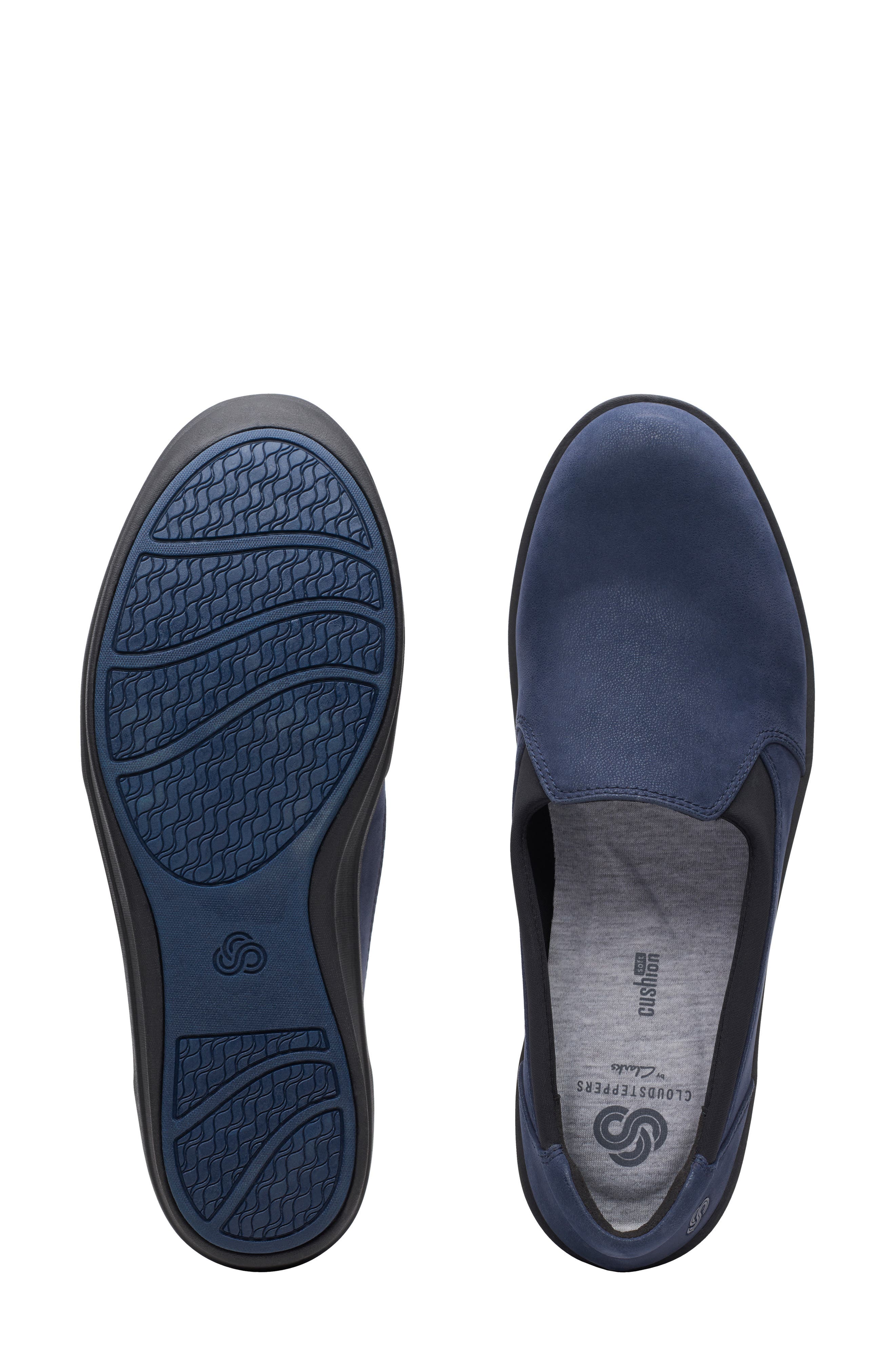 Step Rose Moon Wedge Loafer, Alternate, color, NAVY FABRIC