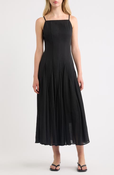 Godet Midi Dress